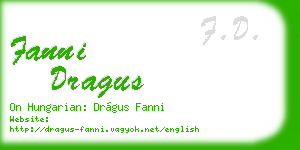 fanni dragus business card